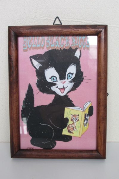 画像1: 464　ピクチャーフレーム　　Sサイズ　BLACK　CAT　　　NO!Vintage　
