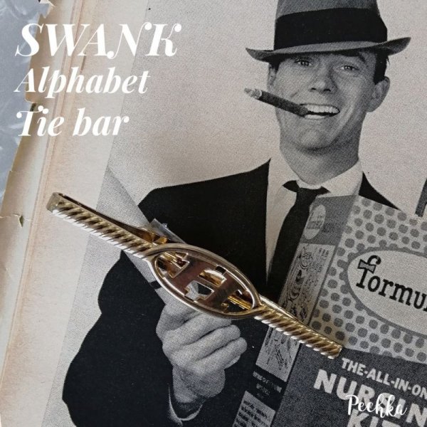 画像1: USA Vintage　SWANK/スワンク　『イニシャル・H』　タイピン/タイバー　 (1)