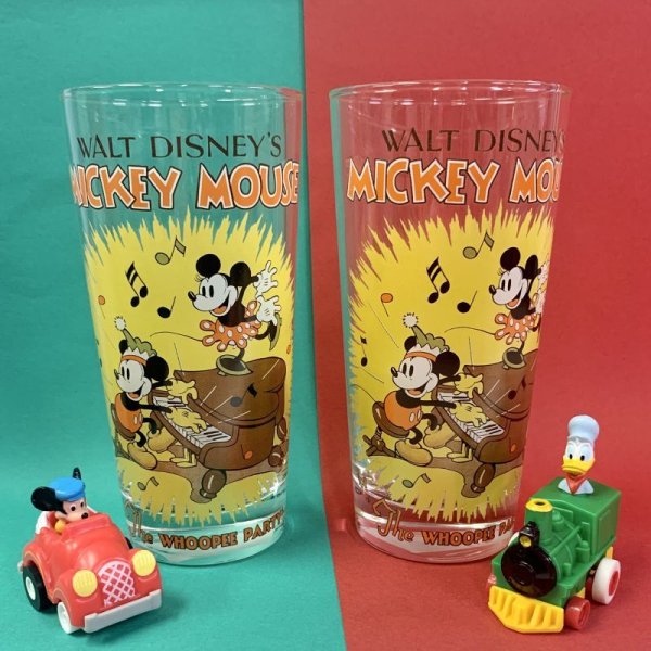 画像1: Disney　ディズニー　ダンブラー420　ロンググラス　ミッキー&ミニー　アデリアグラス/コップ ６５３９ (1)