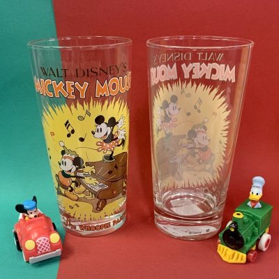 画像1: Disney　ディズニー　ダンブラー420　ロンググラス　ミッキー&ミニー　アデリアグラス/コップ ６５３９