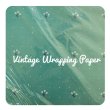 画像2: USA Vintage  アメリカのヴィンテージラッピングペーパー　未開封未使用　　グリーン×ホワイトフラワー　２枚セット (2)