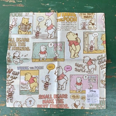 画像1: Disney　ディズニー　　くまのプーさん　POOH レトロコミック柄　ハンカチB