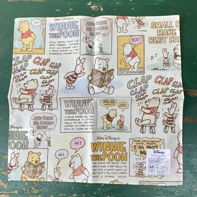 画像1: Disney　ディズニー　　くまのプーさん　POOH レトロコミック柄　ハンカチA