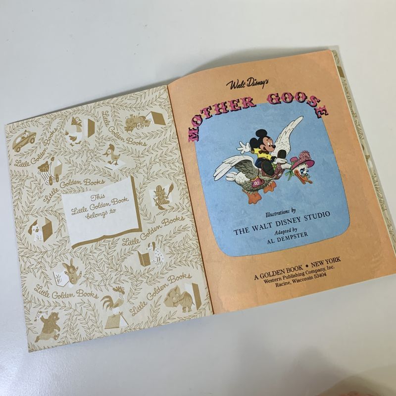 Vintage Disney ヴィンテージ 洋書 Mother Goose マザーグース ハード